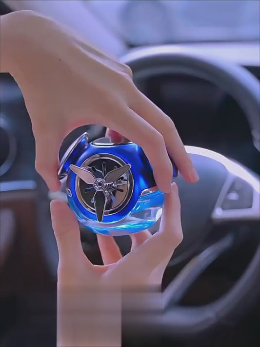 Powered Liquid Car Perfume - Auto Rotation Fan for Car Dashboard